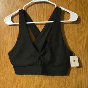 Fabletics Black Cross-Back Sports Bra